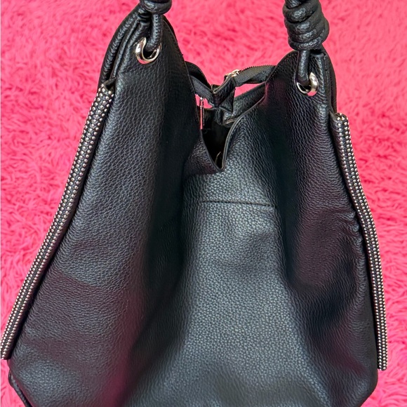 Montana West Black PU Leather Hobo Bag - Picture 3 of 5